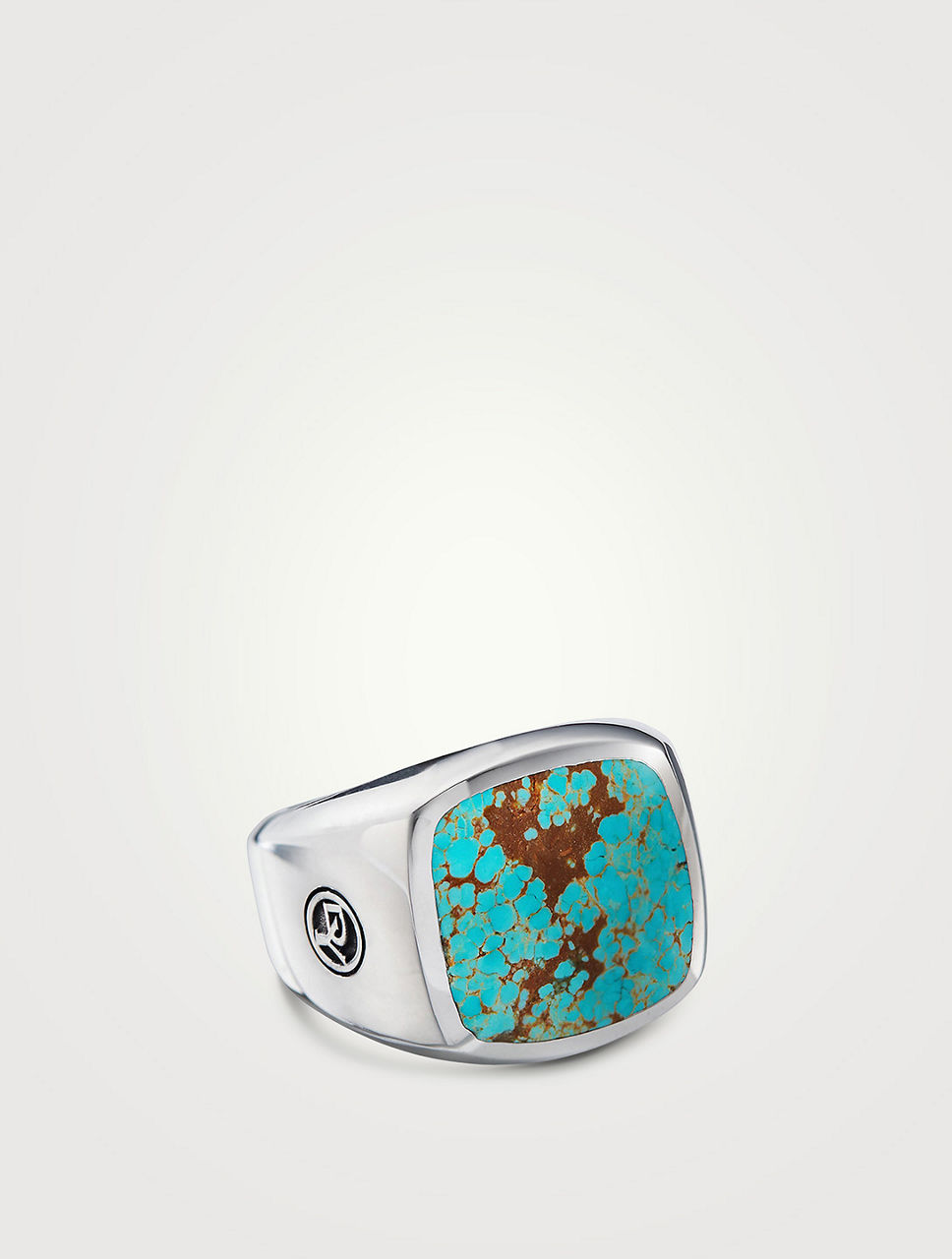 Exotic Stone Signet Ring Sterling Silver With Turquoise