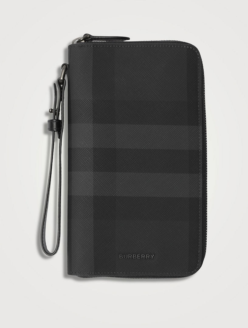 BURBERRY Check Travel Wallet Holt Renfrew
