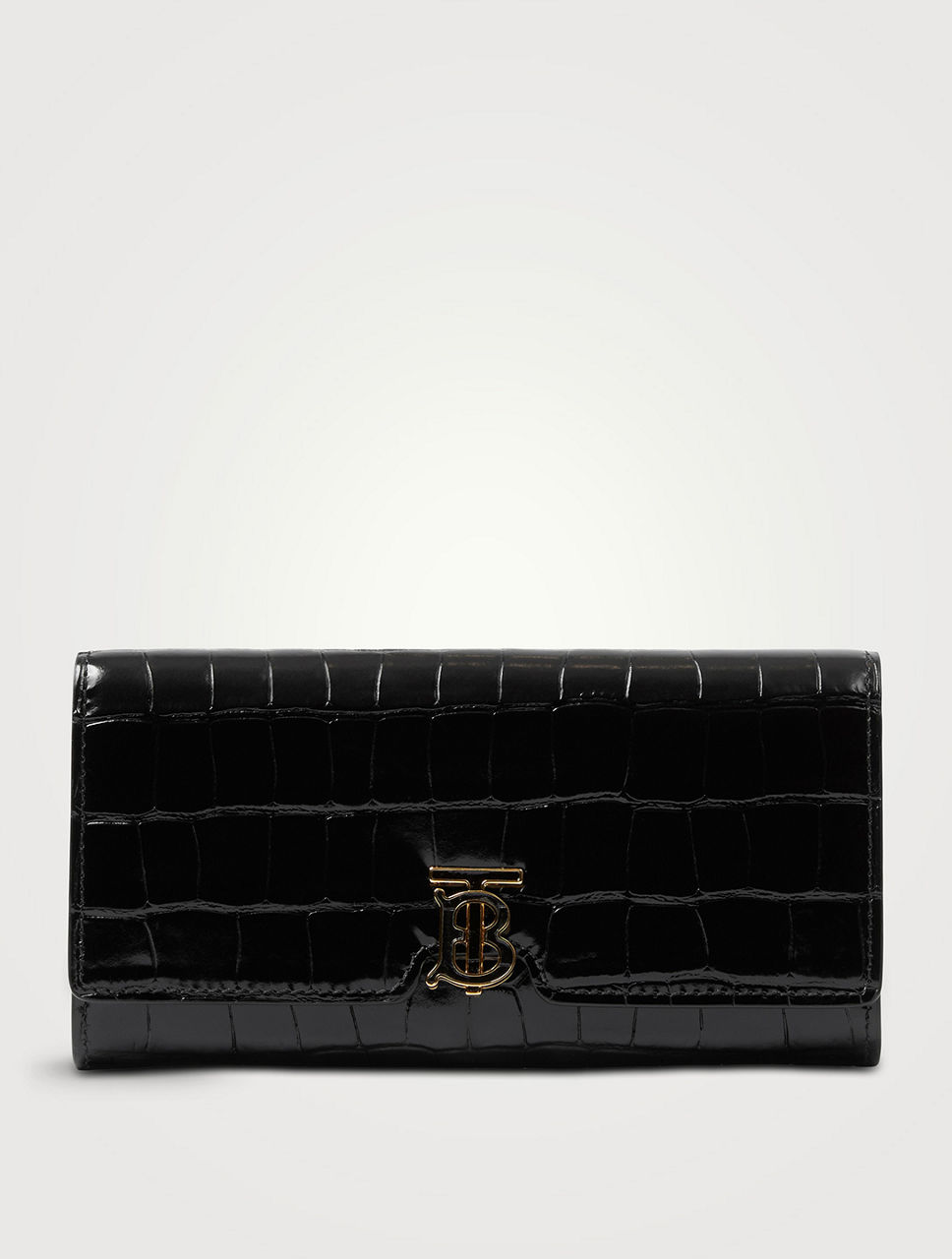 Embossed Leather Tb Continental Wallet