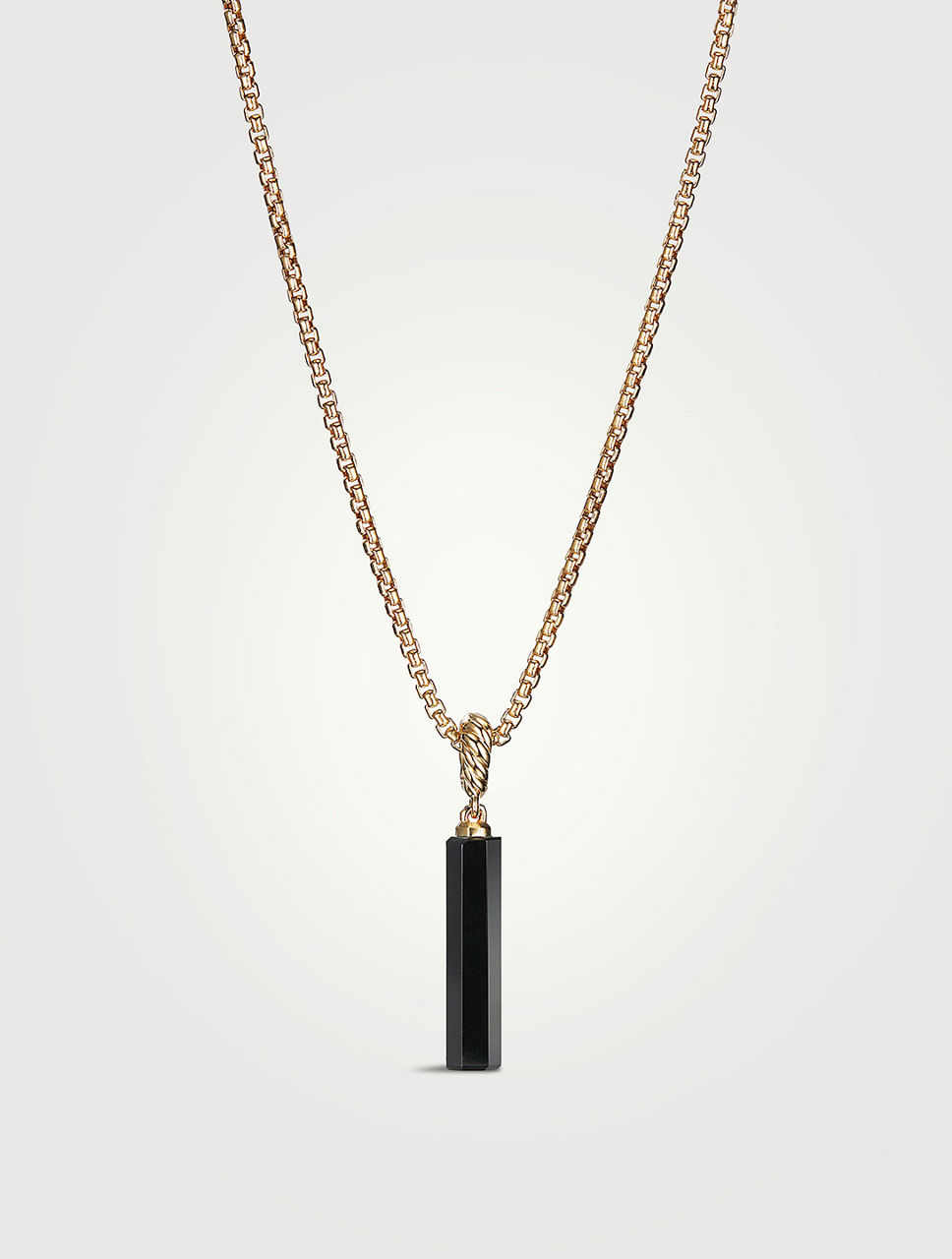 Barrel Amulet With Black Onyx And 18k Yellow Gold