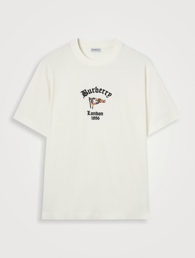 BURBERRY Check Flag Cotton T-shirt | Holt Renfrew
