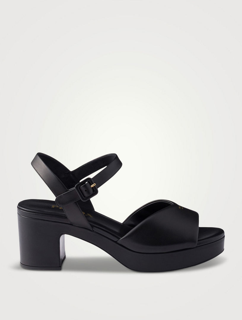 PRADA Padded Nappa Leather Sandals | Holt Renfrew