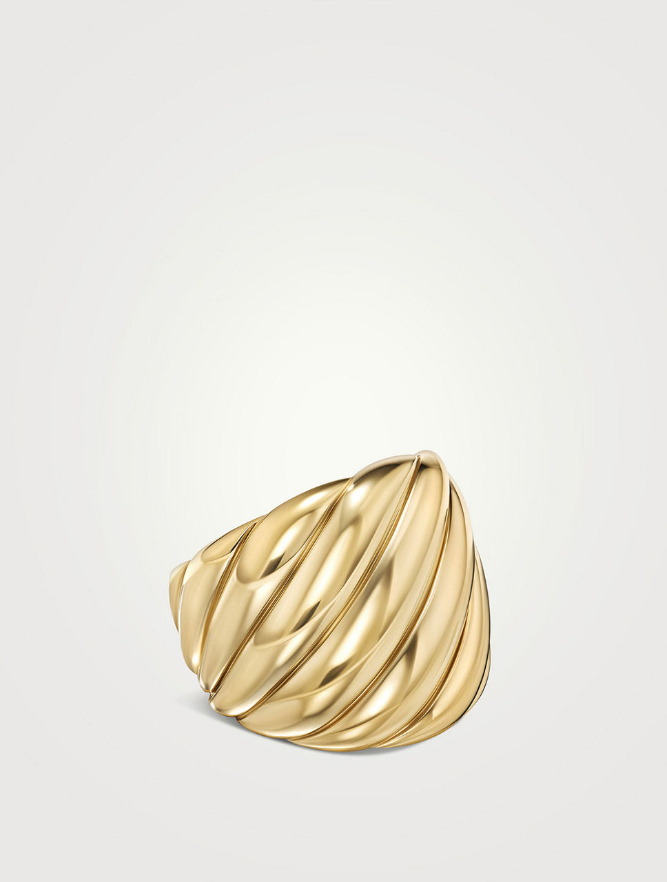 Sculpted Cable Ring 18k Yellow Gold, 20mm