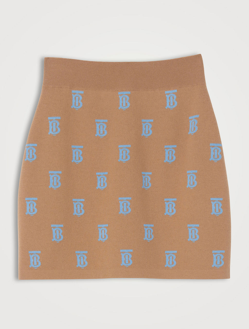 Monogram Wool Silk Blend Jacquard Mini Skirt