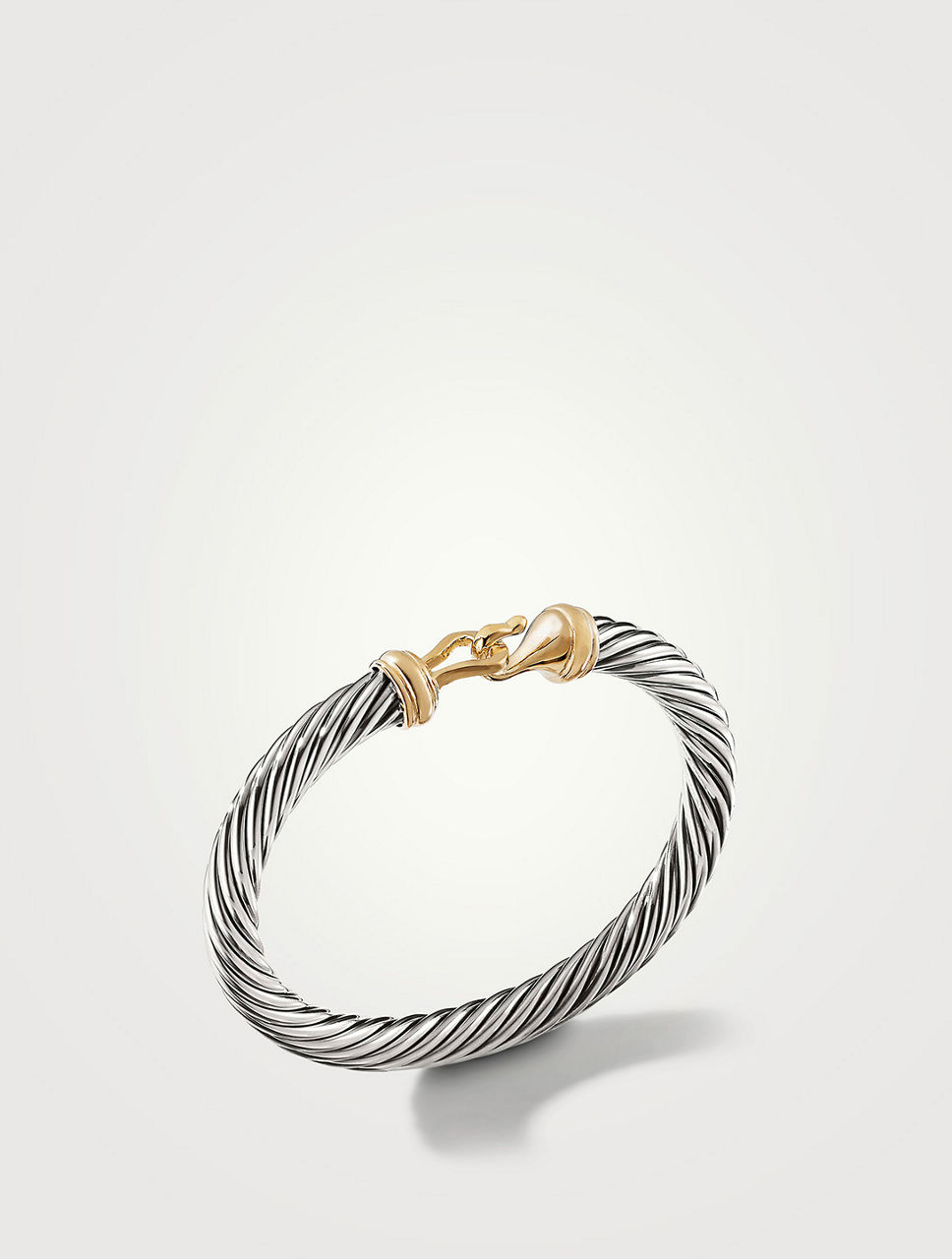 Buckle Bracelet Sterling Silver With 14k Yellow Gold