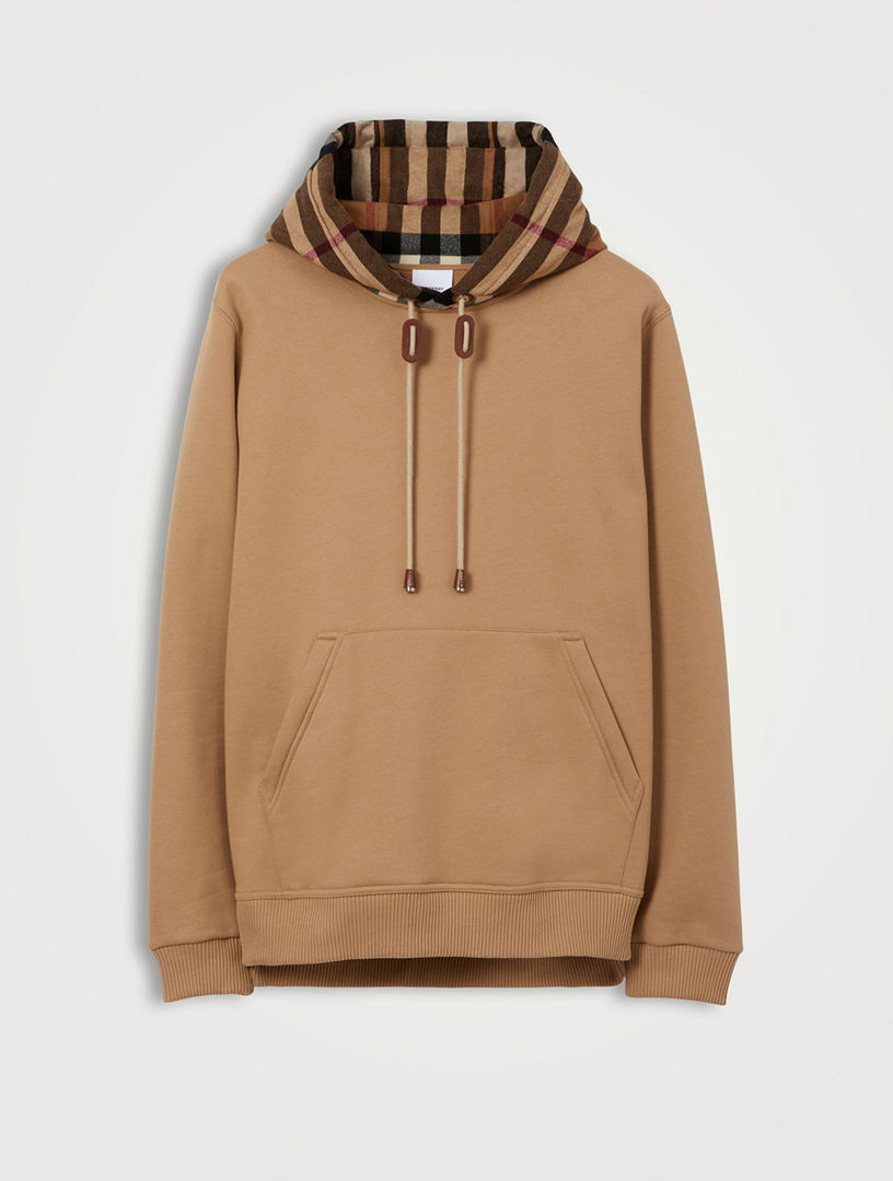 Check EKD Cotton Sweatshirt in Soft fawn - Men