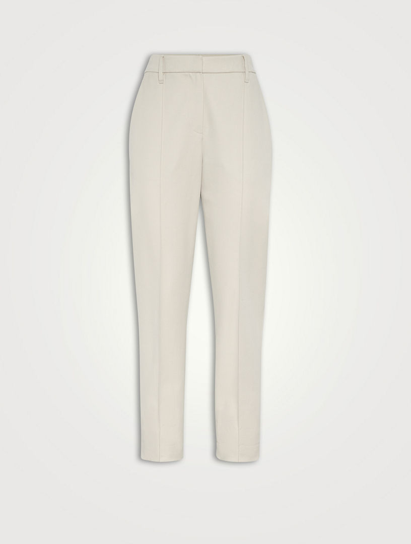 Cotton High Waist Trousers