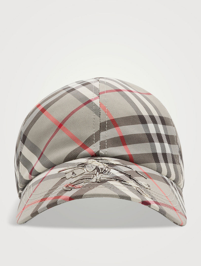 BURBERRY Check Ekd Baseball Cap | Holt Renfrew