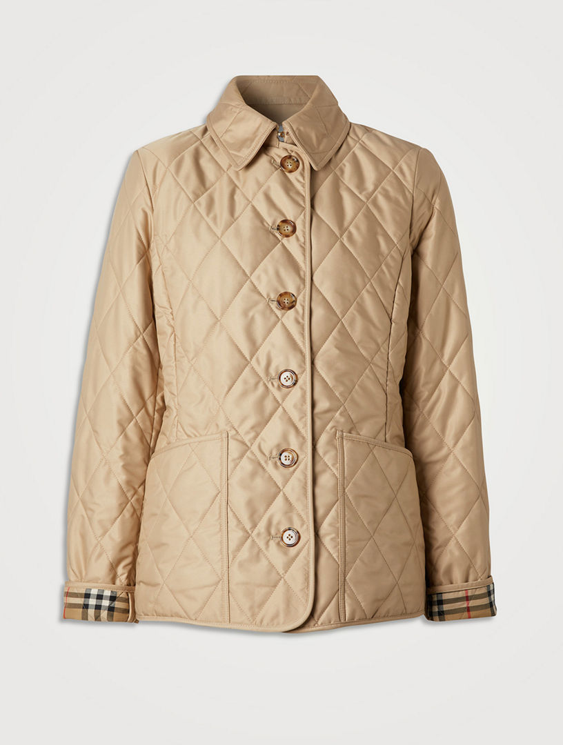 Diamond quilted deals jacket burberry