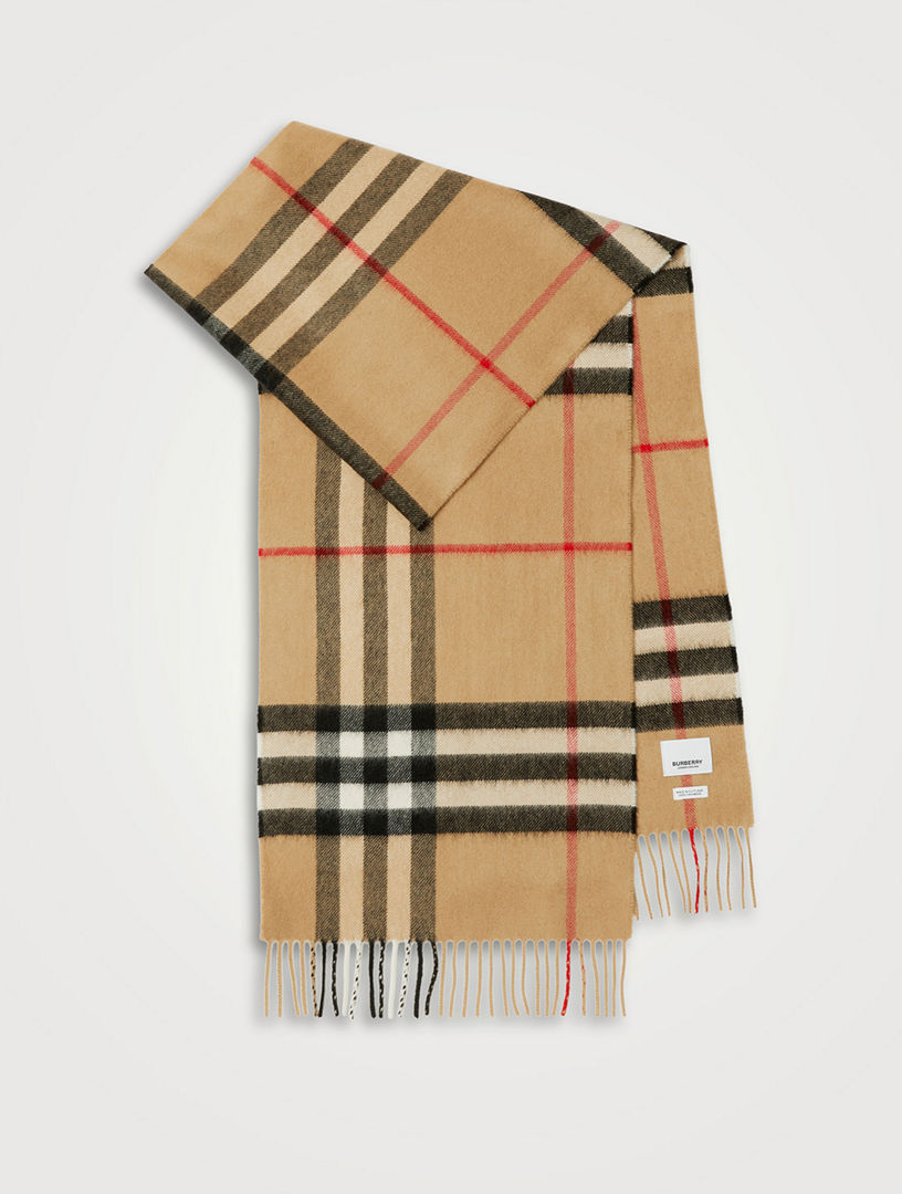 Burberry 50 cashmere clearance 50 wool scarf rouge