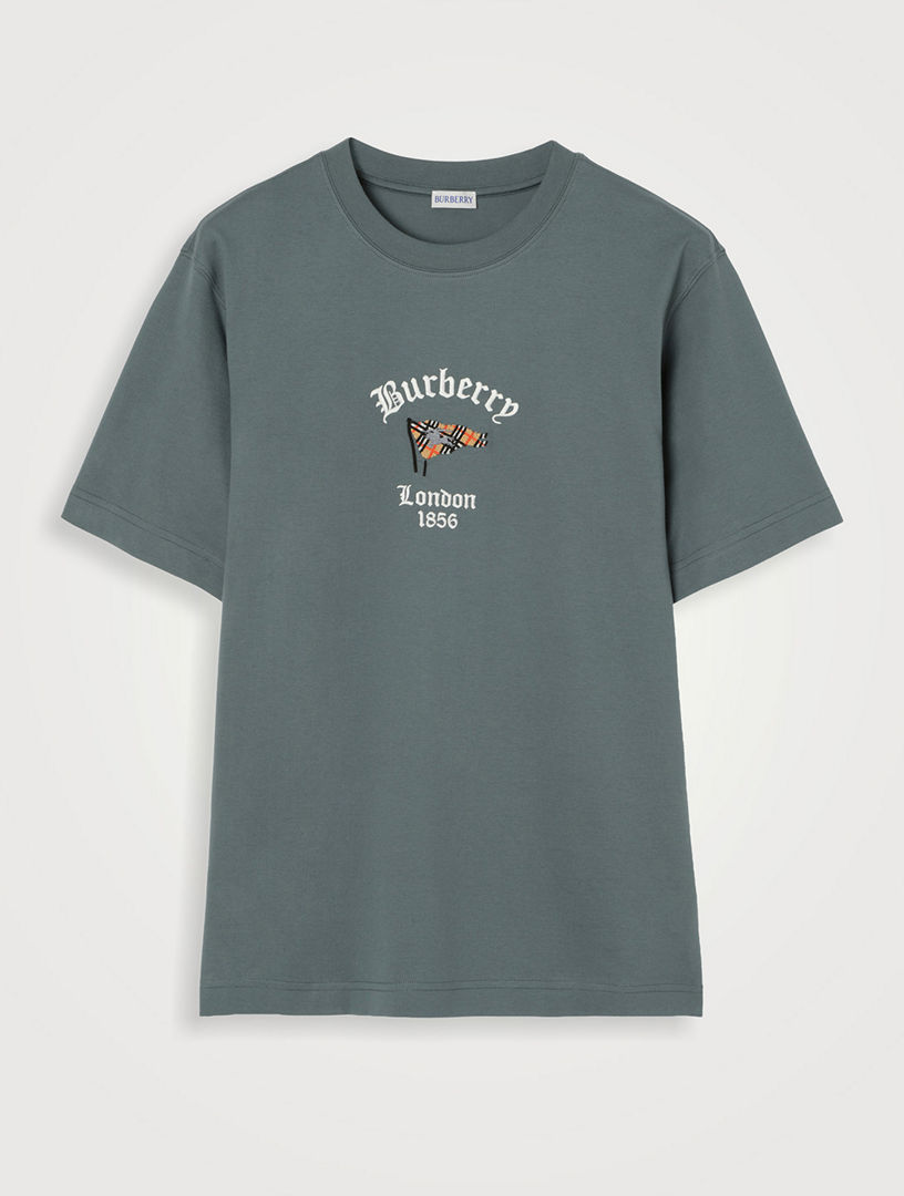 BURBERRY Check Flag Cotton T-shirt | Holt Renfrew