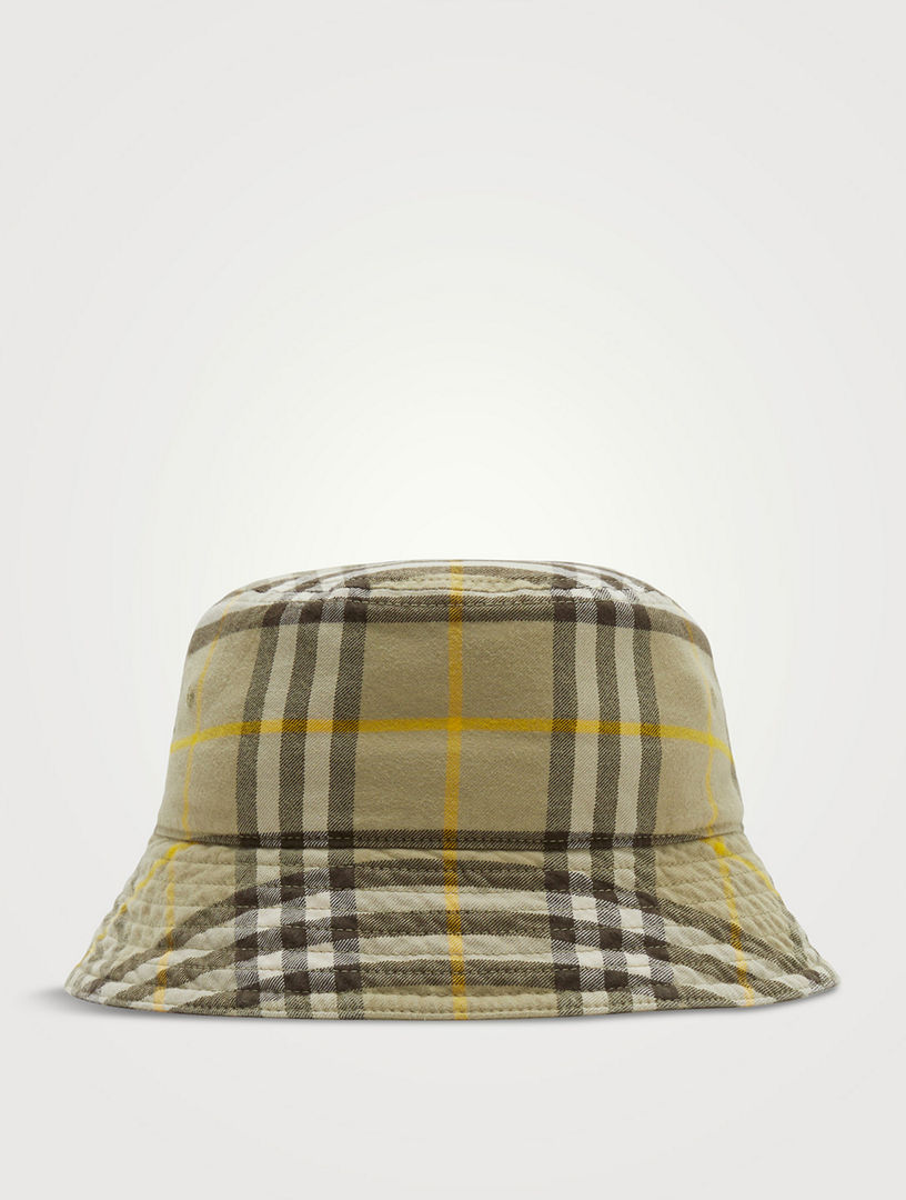 Check Cotton Bucket Hat