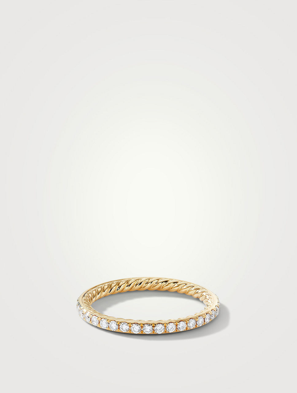 Dy Eden Band Ring 18k Yellow Gold With Pavé Diamonds
