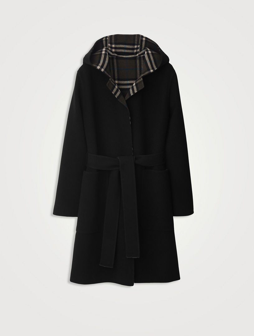 BURBERRY Mid-length Reversible Wool Car Coat | Holt Renfrew