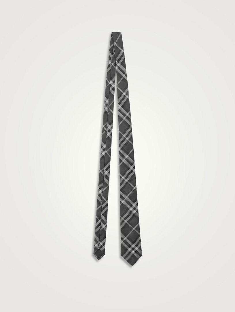 Forzieri Blue Checks Basketweave Woven Silk Tie at FORZIERI Canada