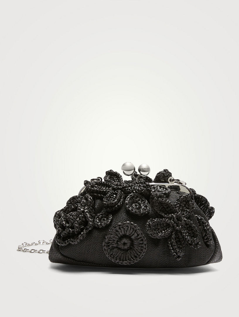 WEEKEND MAX MARA Small Raffia-effect Pasticcino Bag With Flowers
