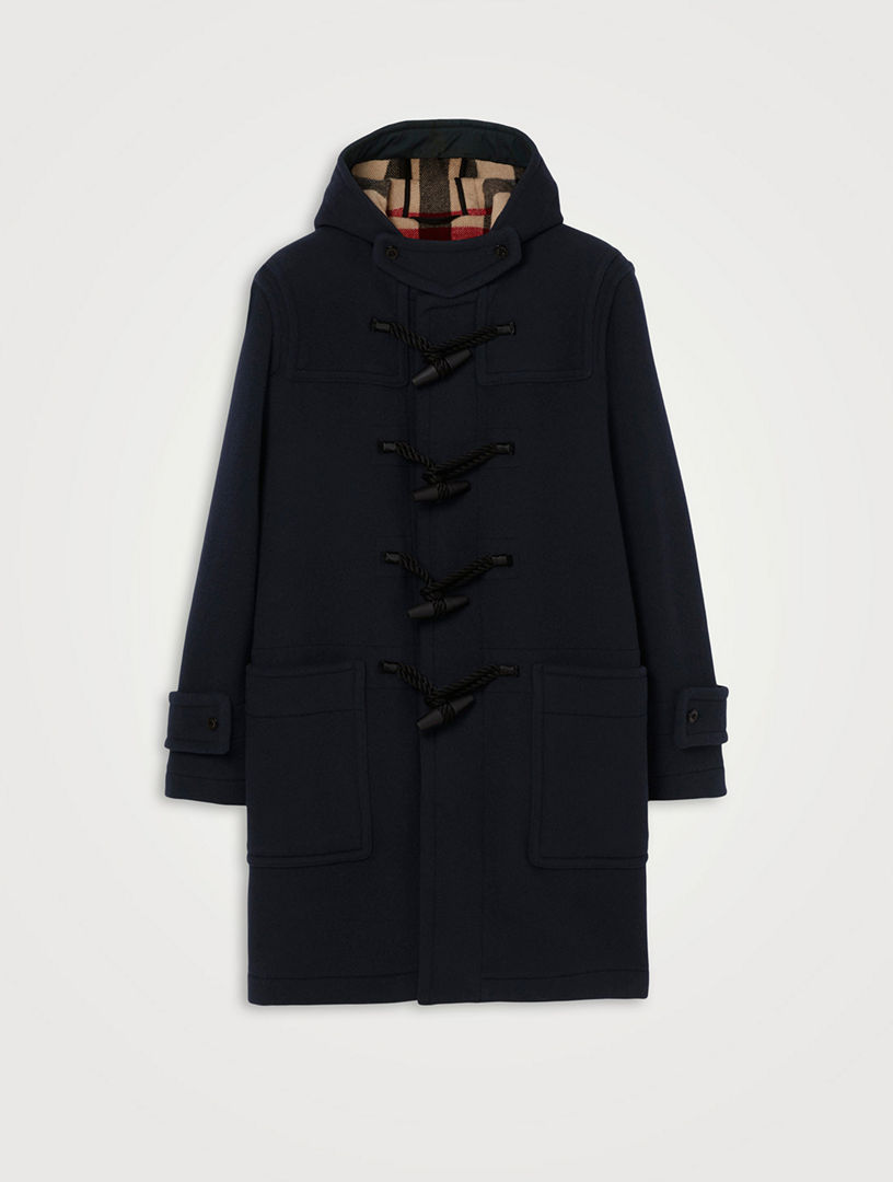 BURBERRY Technical Wool Duffle Coat | Holt Renfrew