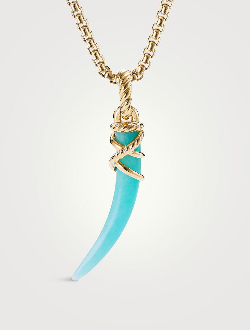 DAVID YURMAN Tusk Amulet With Amazonite And 18k Yellow Gold | Holt Renfrew