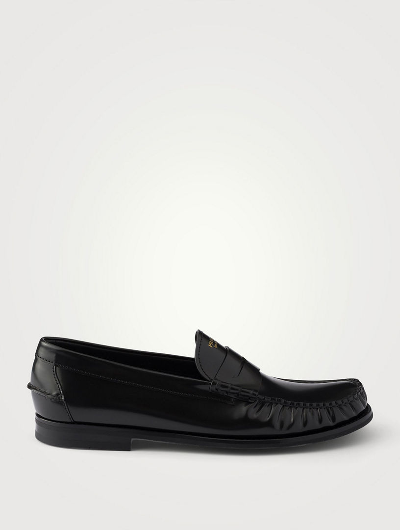 Brushed Leather Loafers