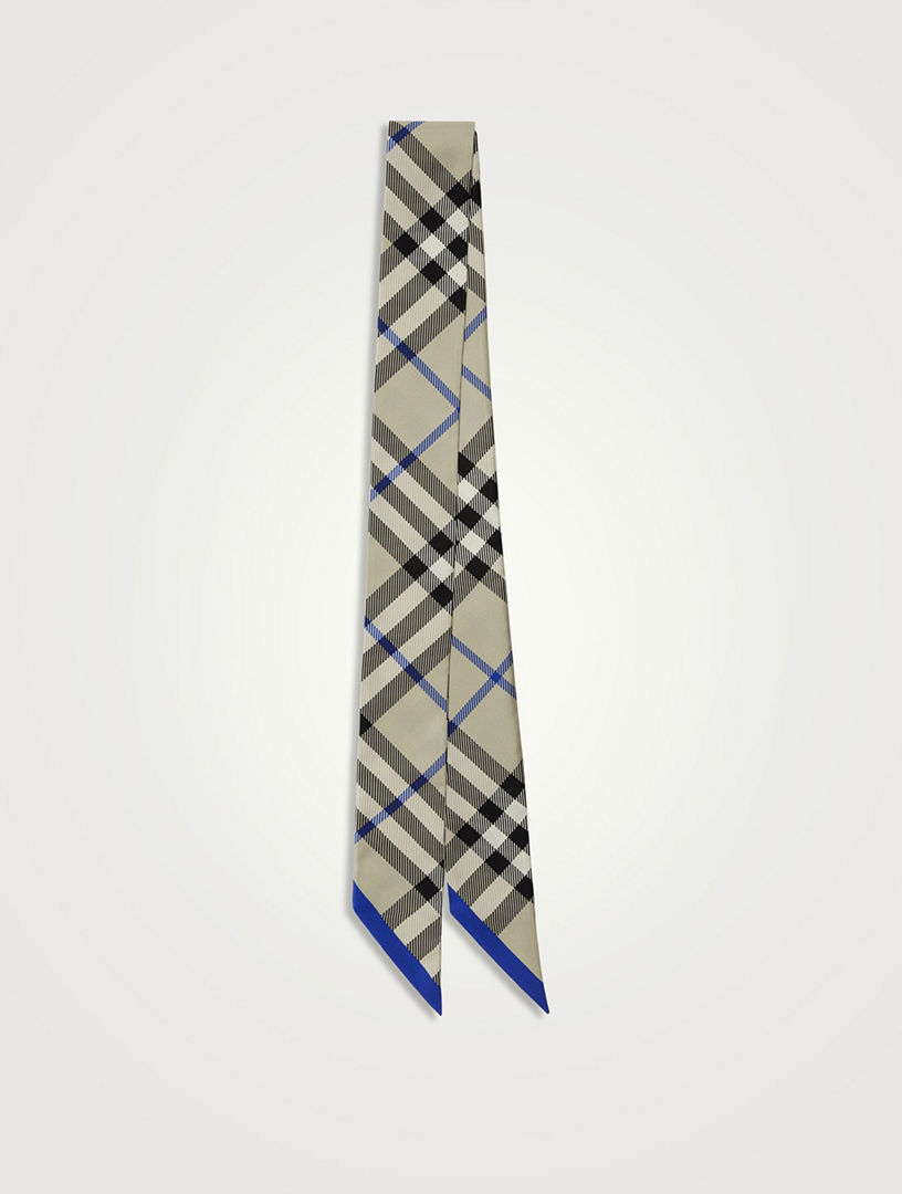 BURBERRY｜ (Skinny Check Silk Scarf (8094701)) BURBERRY Skinny Check Silk Scarf | Holt Renfrew