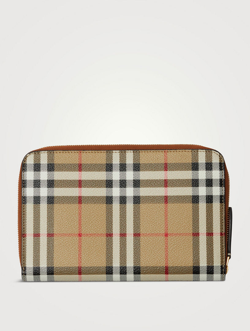 BURBERRY Check Travel Wallet Holt Renfrew