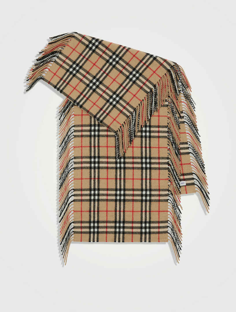 Check Cashmere Happy Scarf