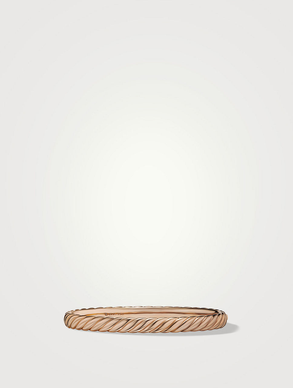 Sculpted Cable Bangle Bracelet In 18k Rose Gold, 6.2mm