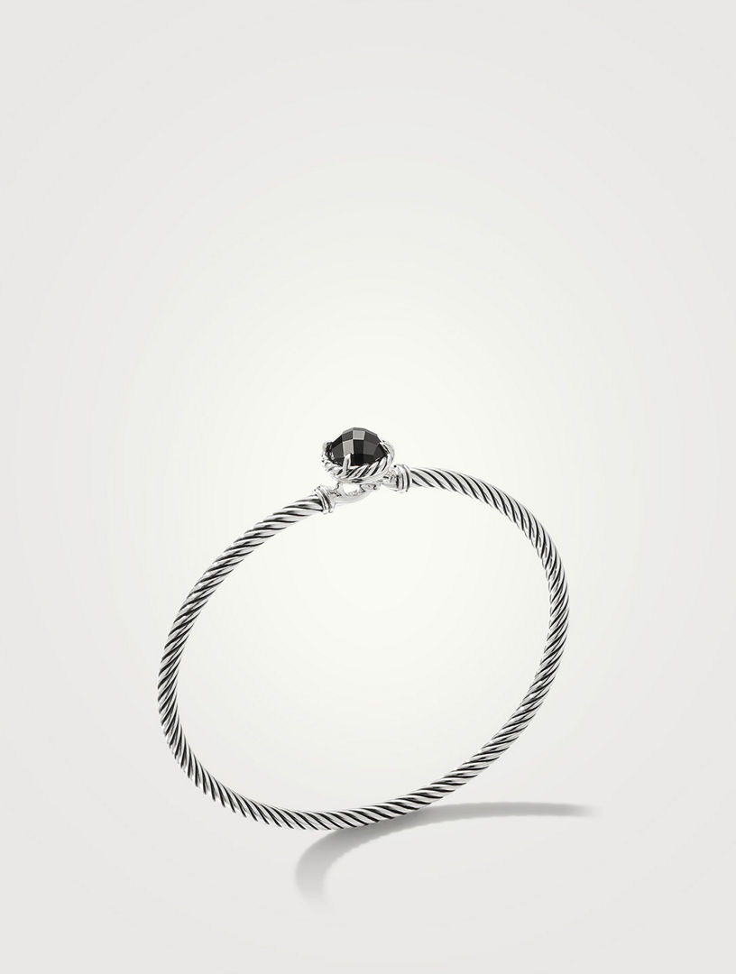 Chatelaine Bracelet in Sterling Silver with Diamonds, 3mm