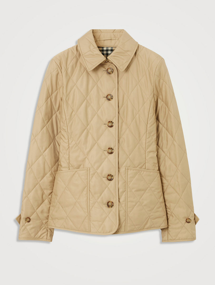 Diamond quilted 2025 jacket burberry