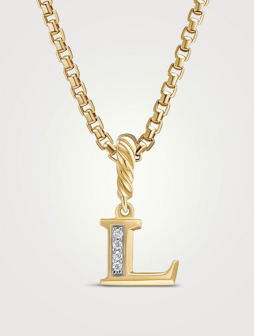 David yurman deals gold initial necklace