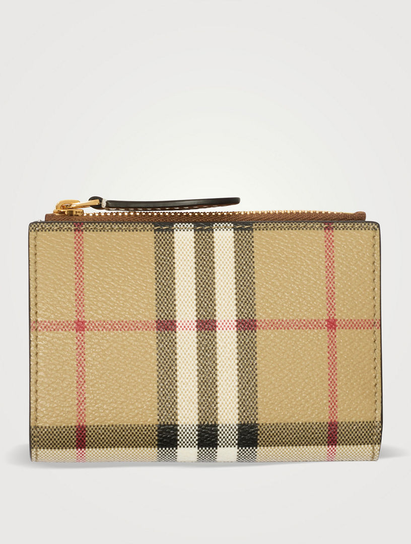 BURBERRY Small Check Bifold Wallet | Holt Renfrew