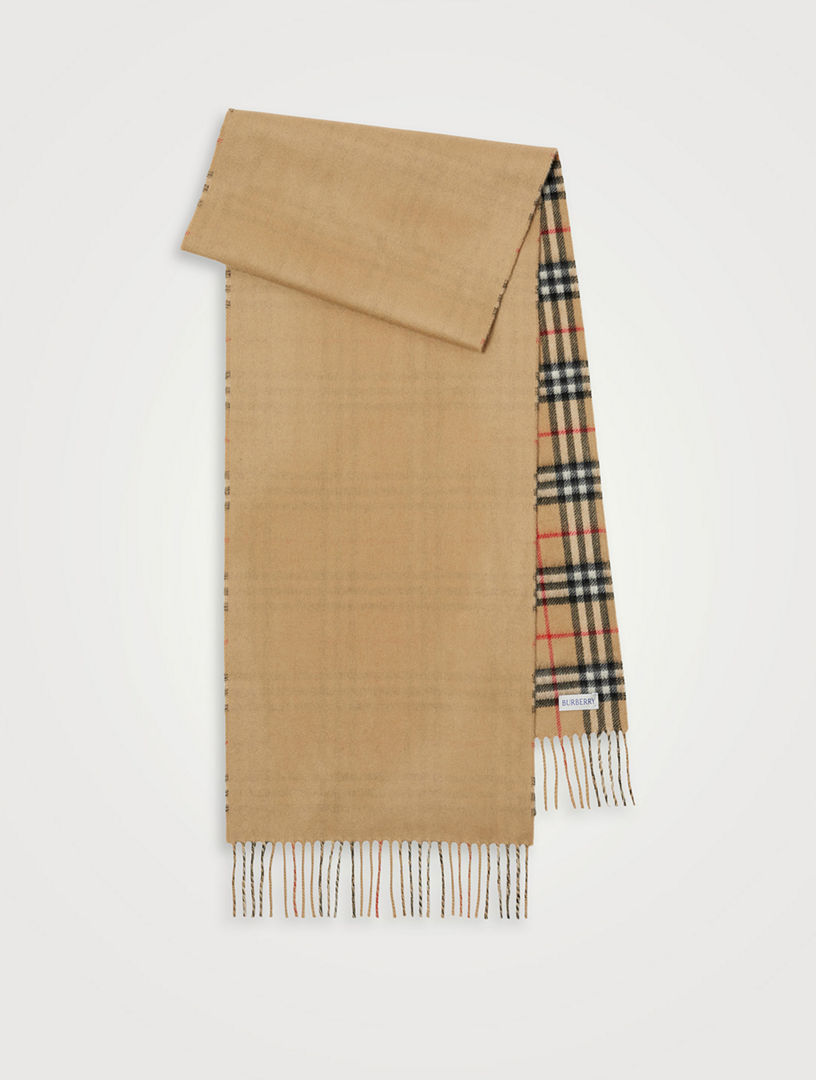 Reversible Check Cashmere Scarf