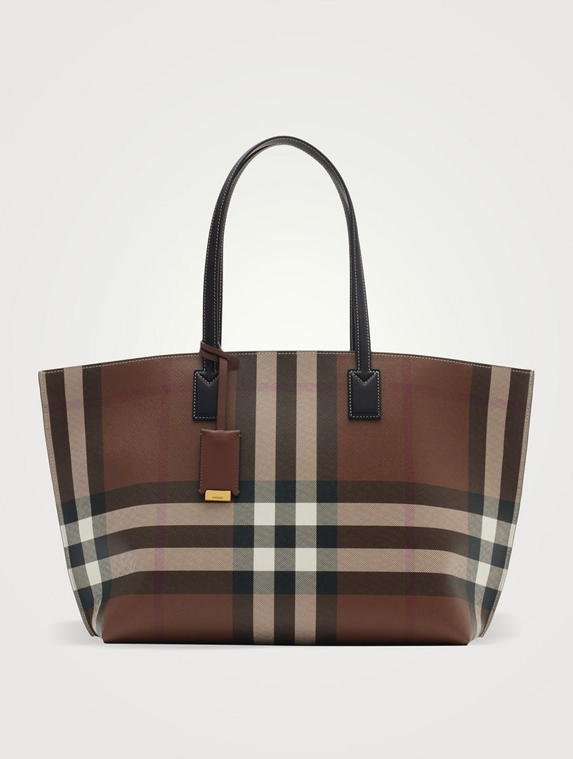 BURBERRY Medium Check Tote | Holt Renfrew