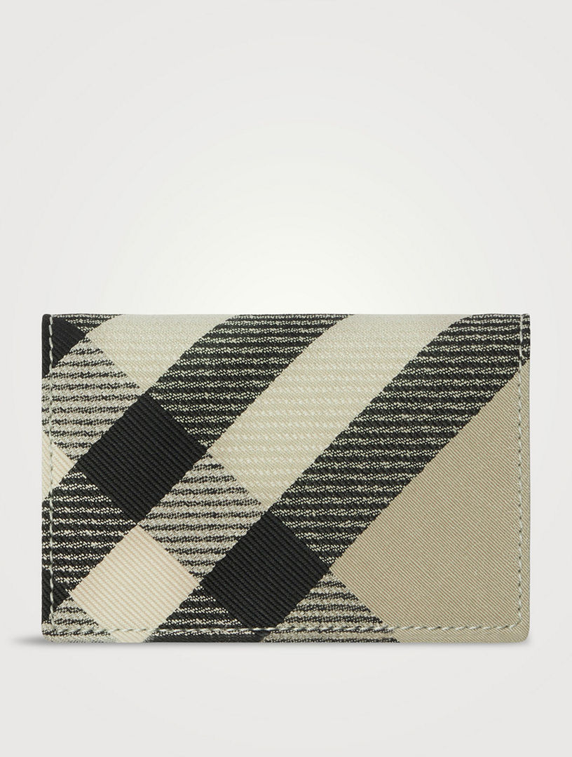 BURBERRY Check Business Card Case