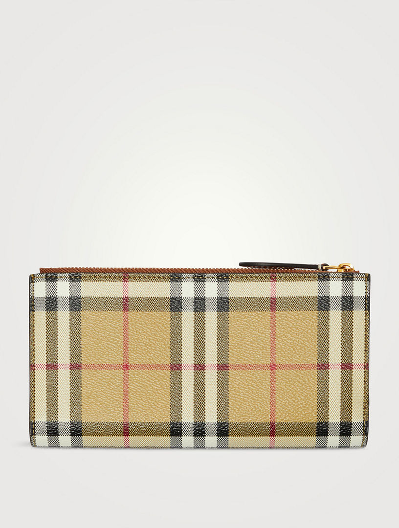 Large Check Bifold Wallet