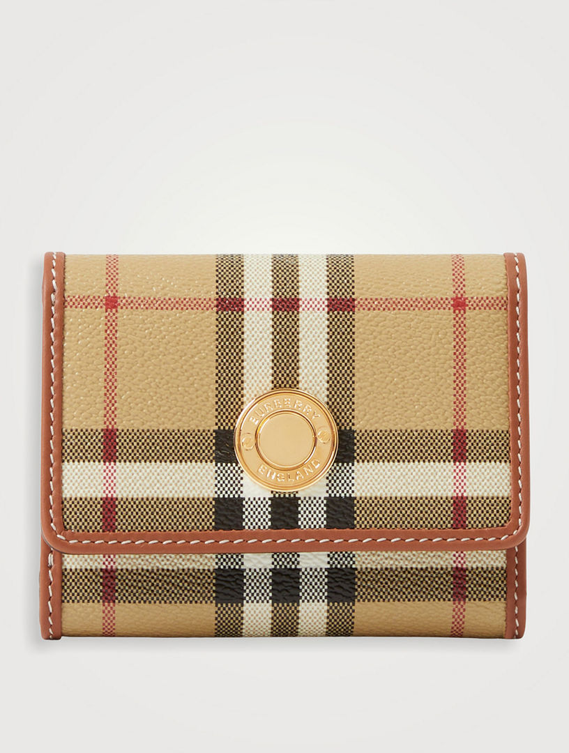 BURBERRY Small Check Folding Wallet | Holt Renfrew