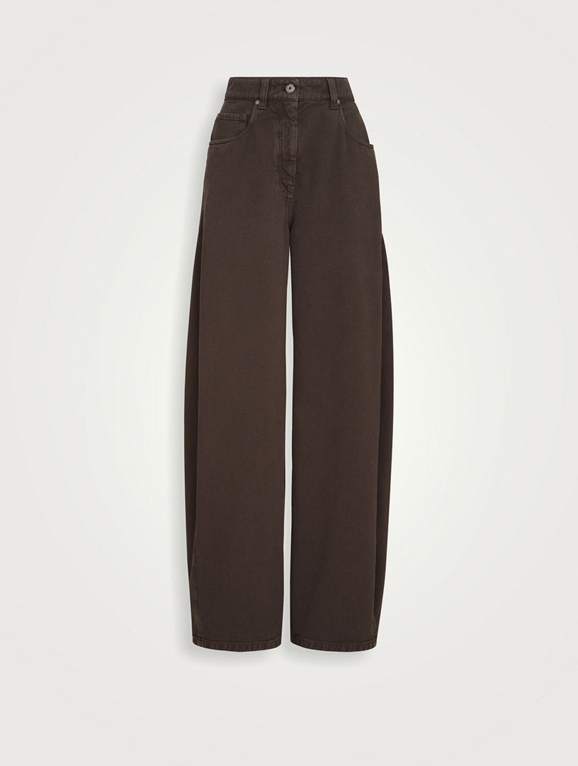 BRUNELLO CUCINELLI Wide Trousers With Monili | Holt Renfrew