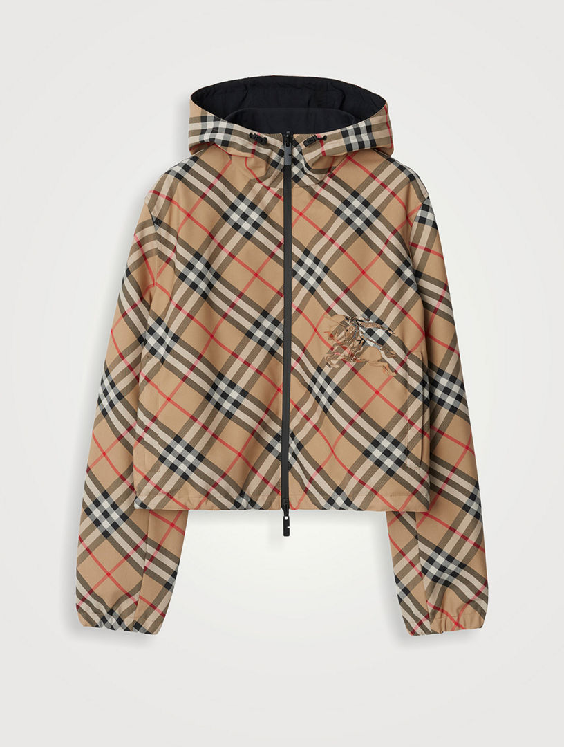 BURBERRY Cropped Reversible Check Jacket | Holt Renfrew