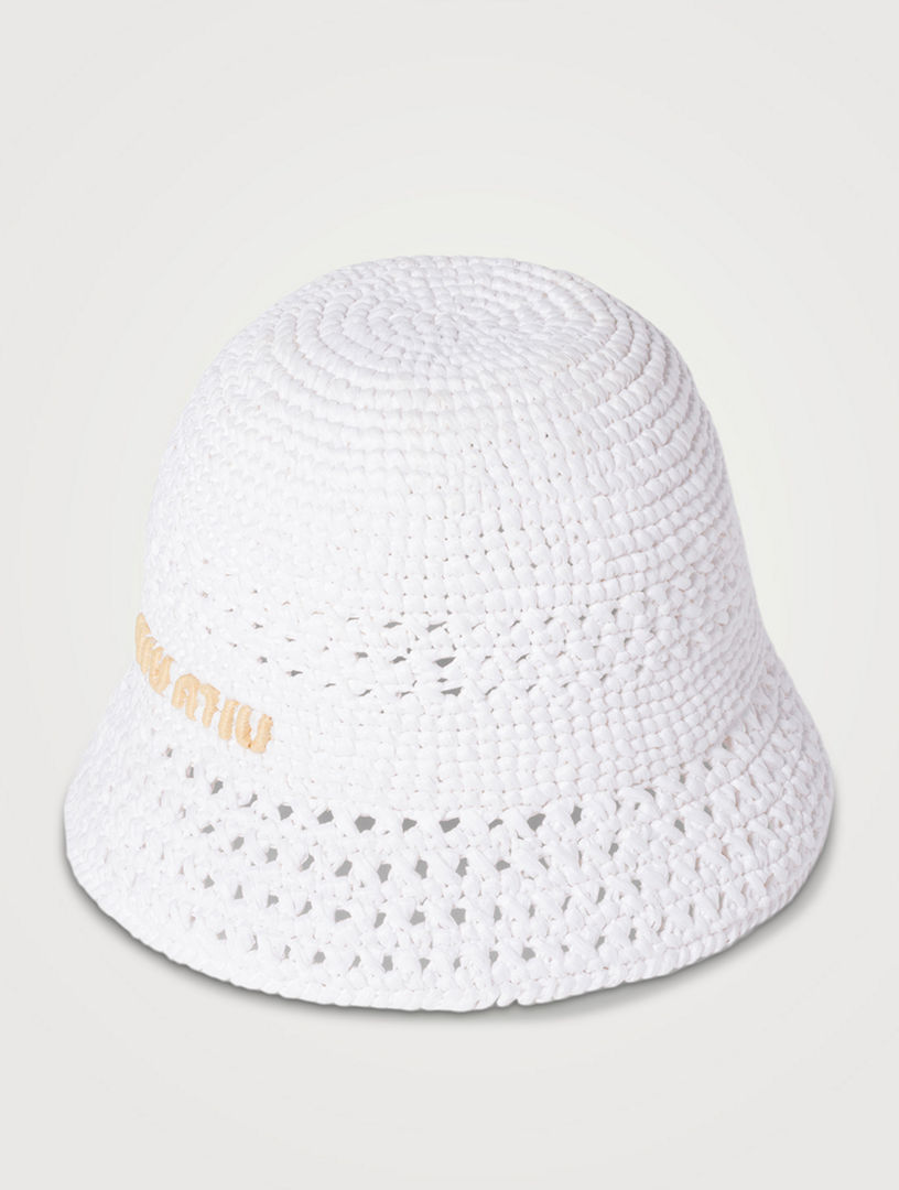 ハット ファブリック 5HC342 【国内発】MIUMIU Woven Hat Fabric