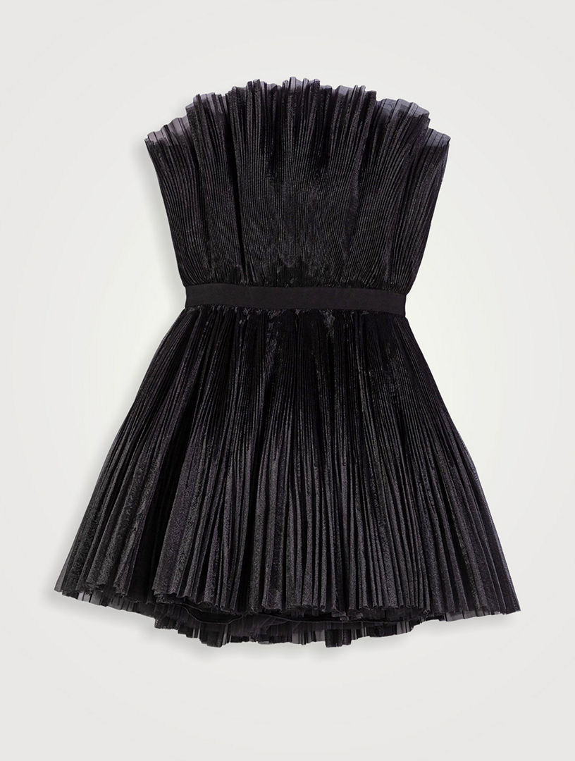 maje organza dress Tulle and organza bustier dress Black for Women