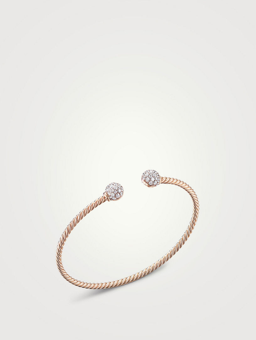 DAVID YURMAN Solari Bracelet In 18k Rose Gold With Pav Diamonds