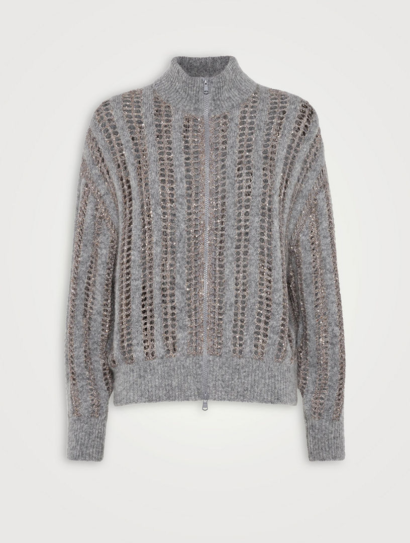 Black net cardigan sale
