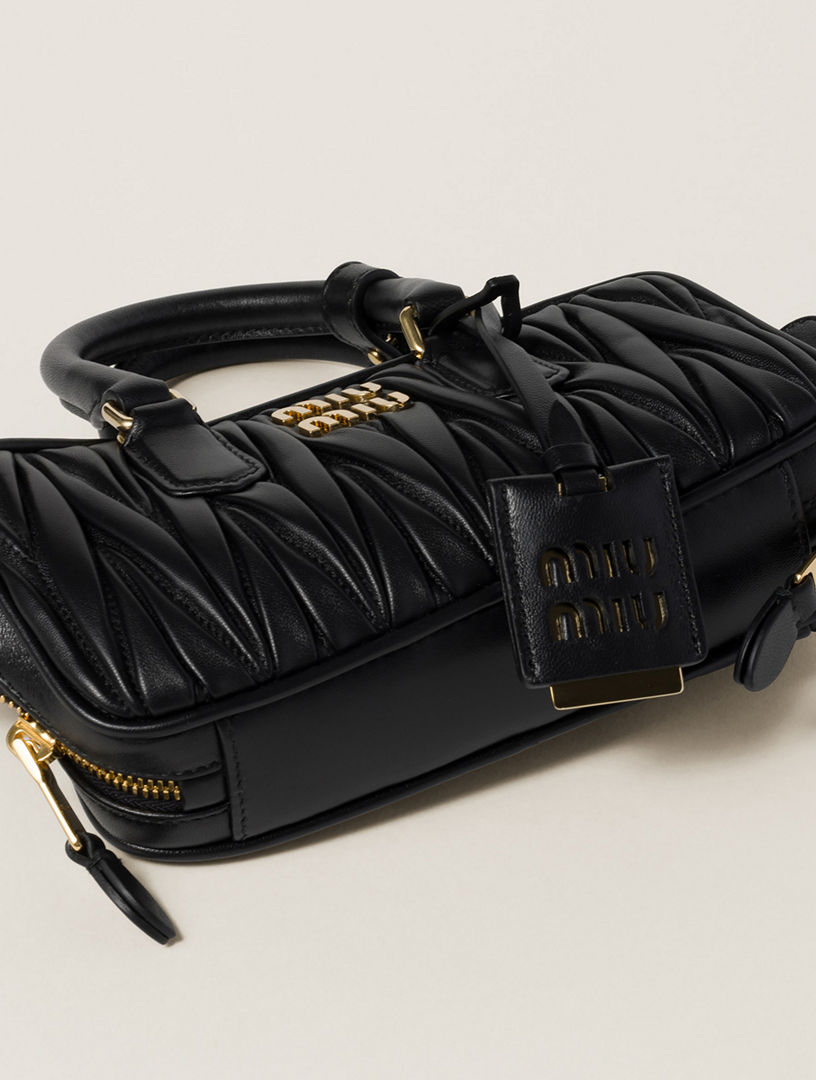 MiuMiu＊Arcadie matelasse nappa leather レザーバッグ＊送料込 Black Arcadie Matelassé Nappa Leather Bag | Miu Miu