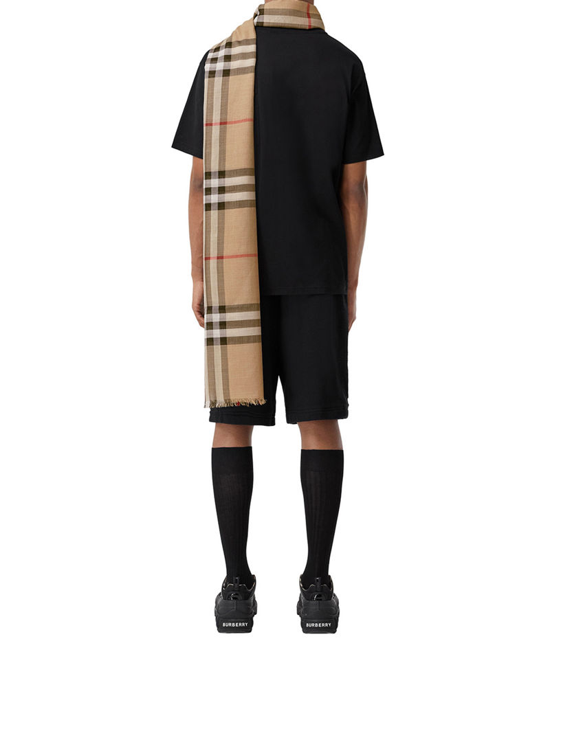 BURBERRY Check Lightweight Wool Silk Scarf Holt Renfrew