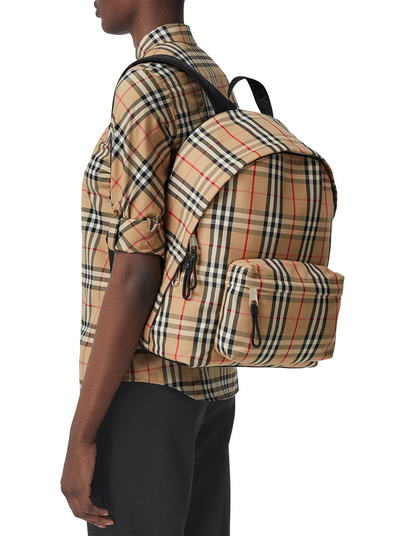 Vintage Check Cotton Backpack in Archive Beige - Children - Burberry