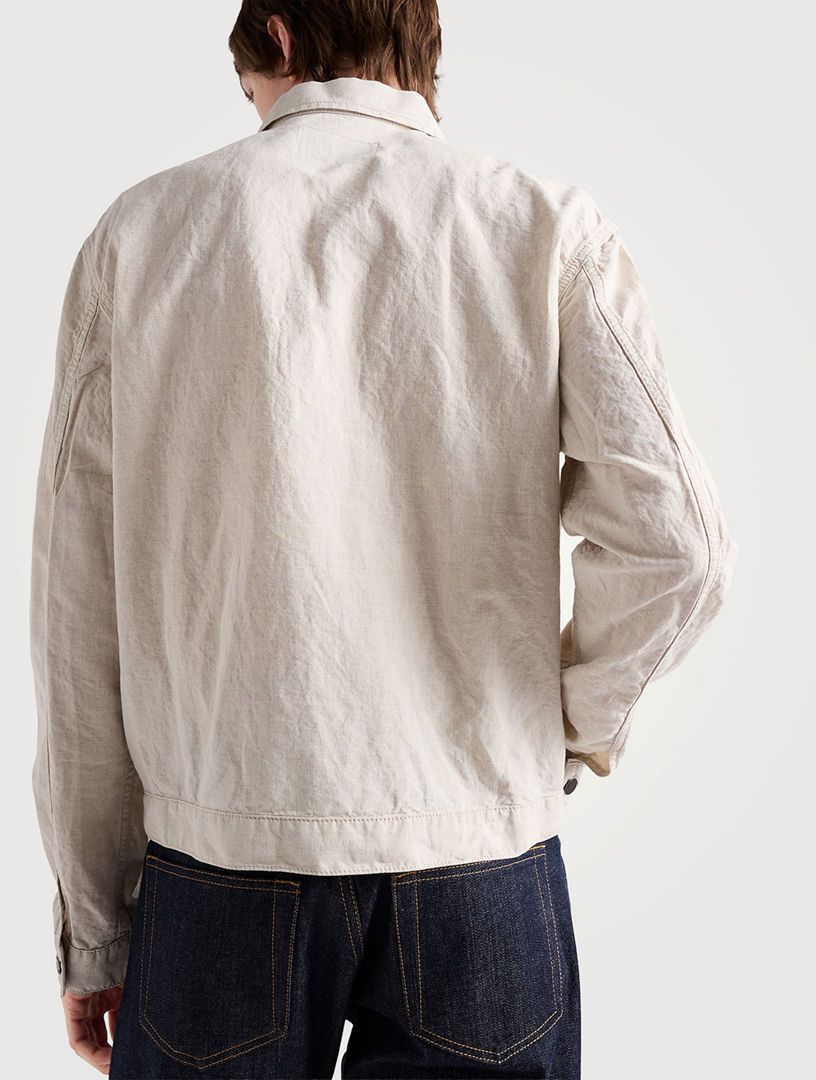 PRADA Chambray Blouson Jacket | Holt Renfrew
