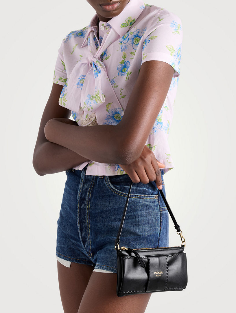PRADA Nappa Leather Zipper Pouch | Holt Renfrew