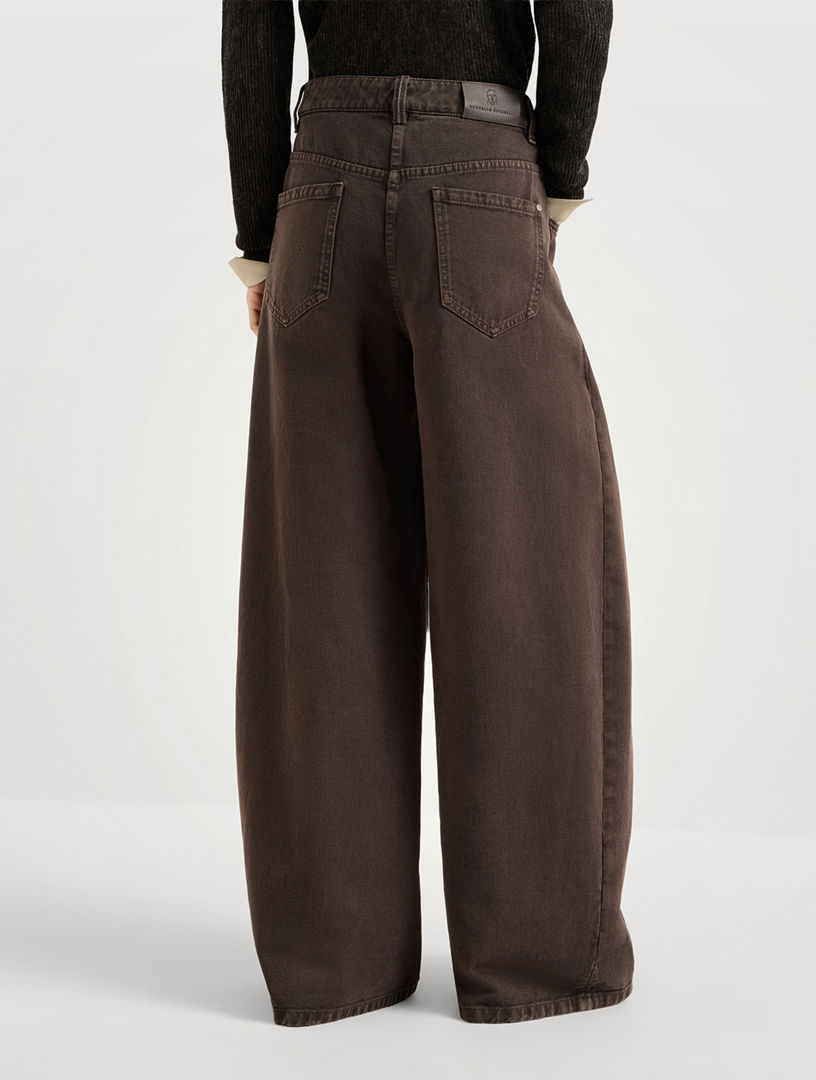 BRUNELLO CUCINELLI Wide Trousers With Monili | Holt Renfrew