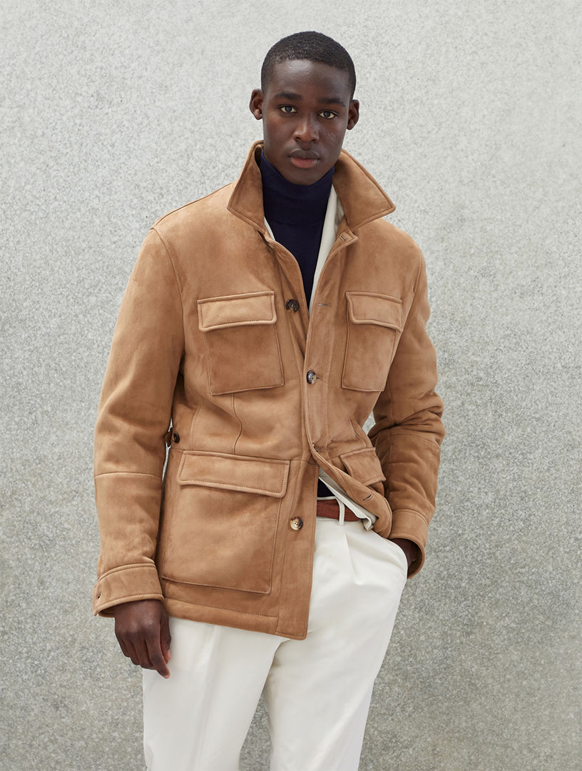 Brunello cucinelli suede on sale jacket