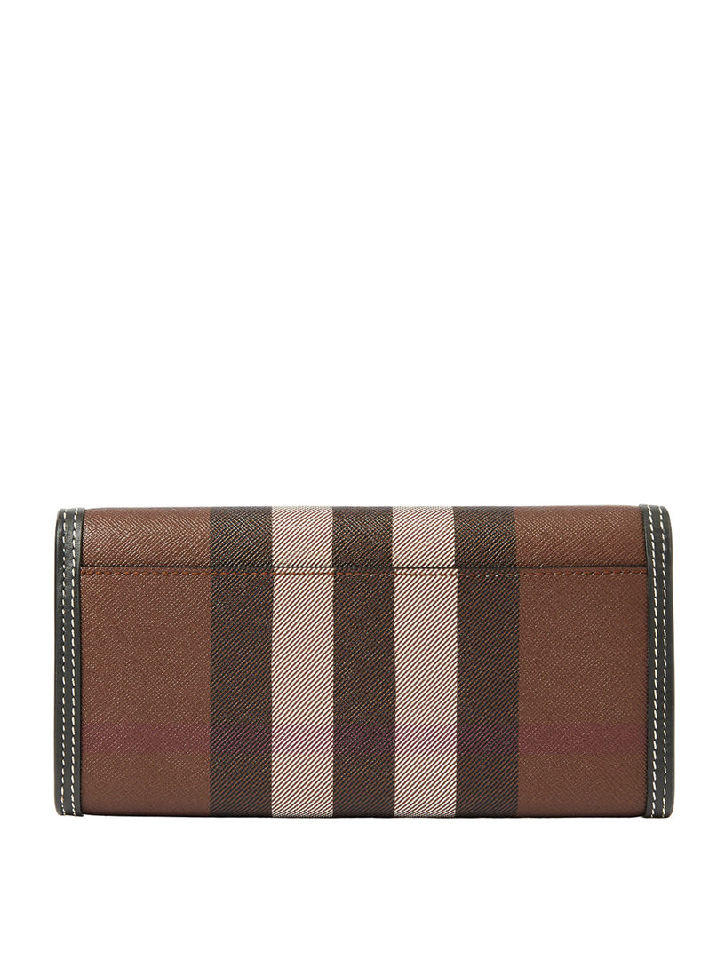 Check and Leather Continental Wallet in Archive Beige - Women | Burberry®  Official